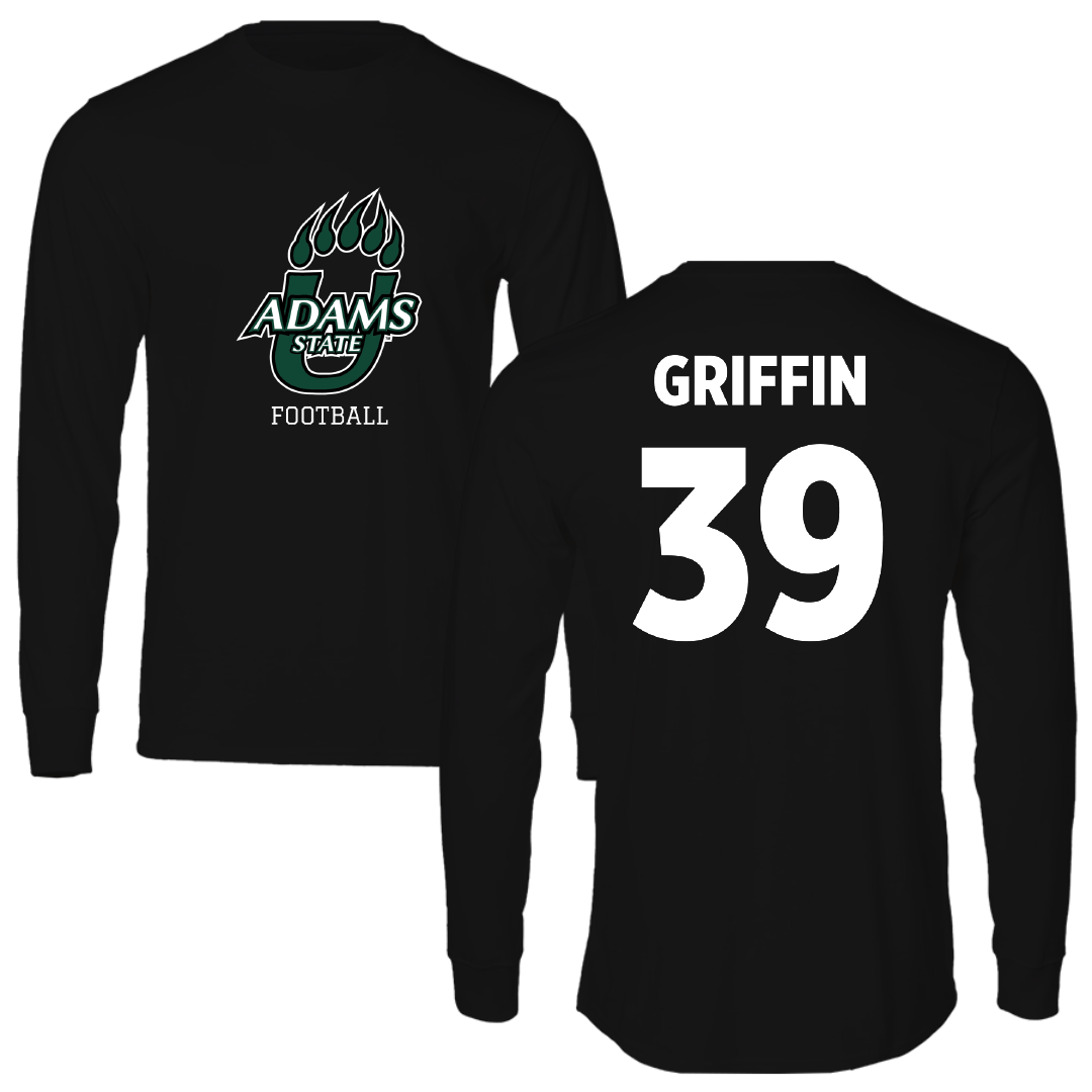 Adams State University Football Black State Performance Long Sleeve - #39 Tyler Griffin