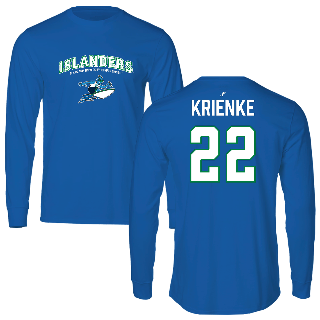 Texas A&M University-Corpus Christi Volleyball Blue General Performance Long Sleeve - #22 Katelyn Krienke