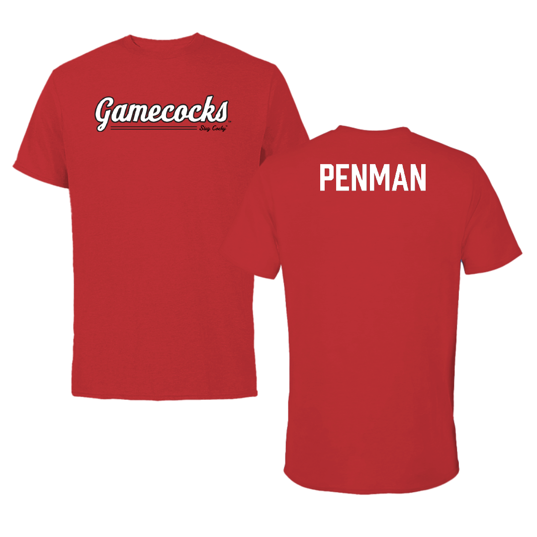 Jacksonville State University Tennis Red General Tee - Charlie Penman