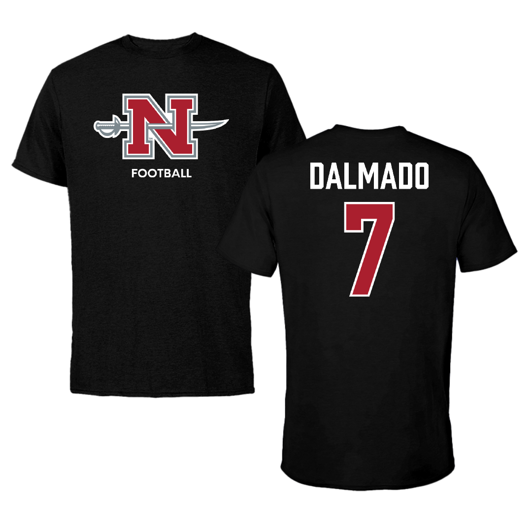 Nicholls State University Football Black Mascot Performance Tee - #7 Jake Dalmado