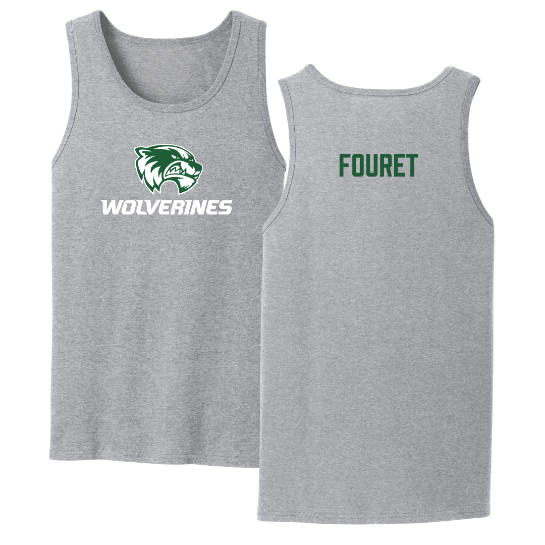 Utah Valley University Wrestling Sport Gray Tank Top - Nakoa Fouret