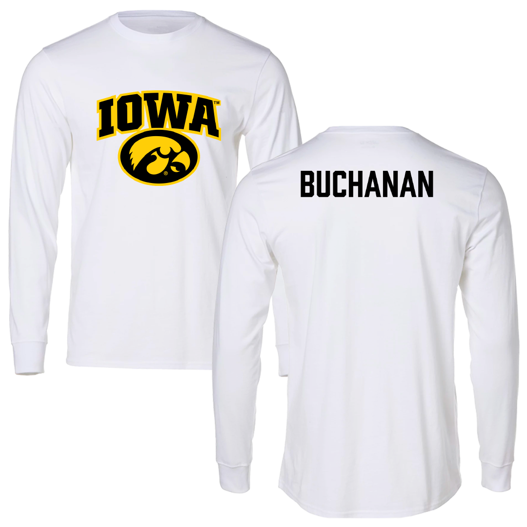 University of Iowa Wrestling White Long Sleeve - Stephen Buchanan