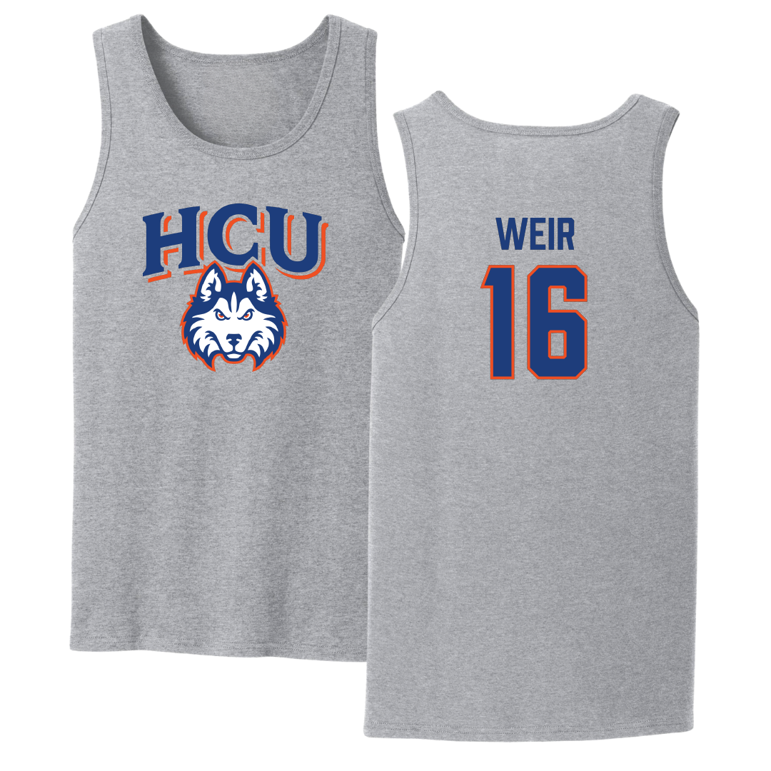 Houston Christian University Football Sport Gray Tank Top - #16 Jake Weir
