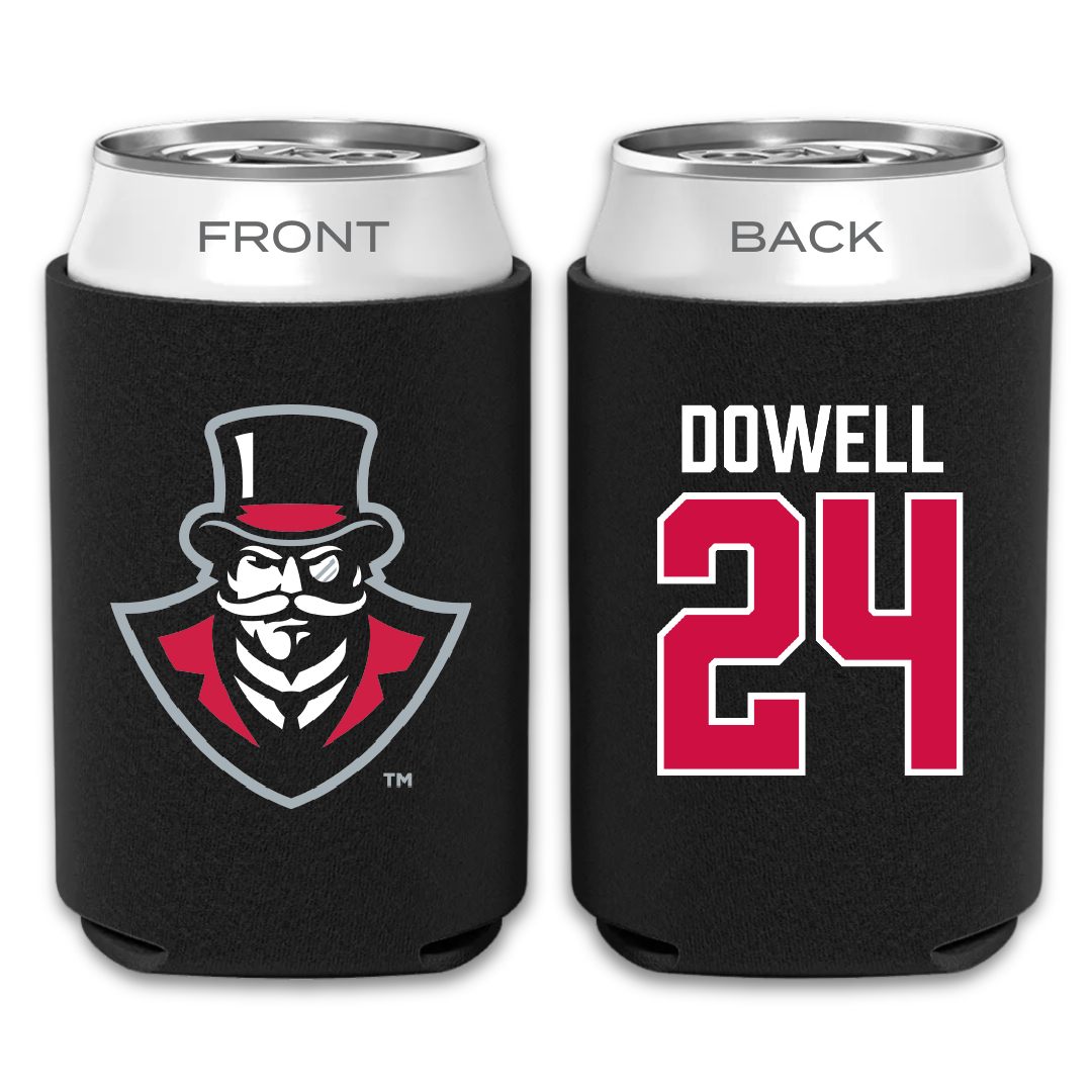 Austin Peay State University Football Black Can Cooler - #24 Malaki Dowell