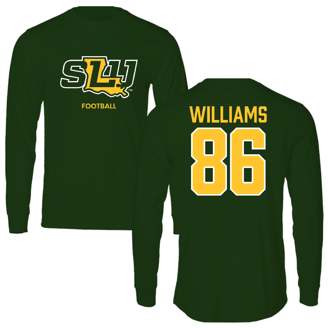 Southeastern Louisiana University Football Forest Green Long Sleeve - #86 Mike Williams