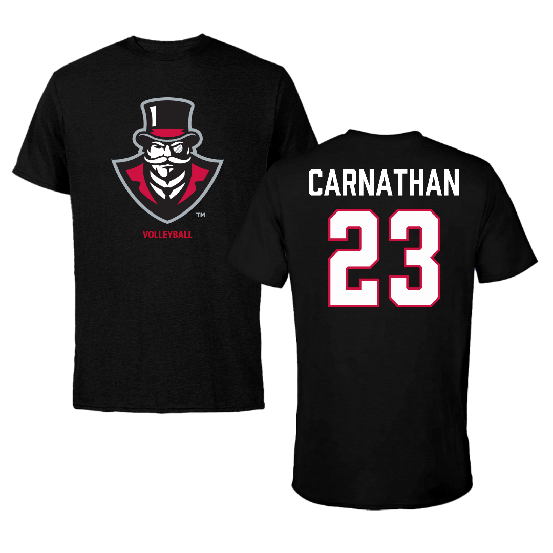 Austin Peay State University Volleyball (W) Black Performance Tee - #23 Sarah Carnathan