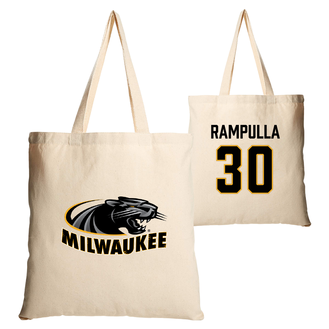 University of Wisconsin-Milwaukee Basketball Tan Canvas Tote Bag - #30 Sophia Rampulla