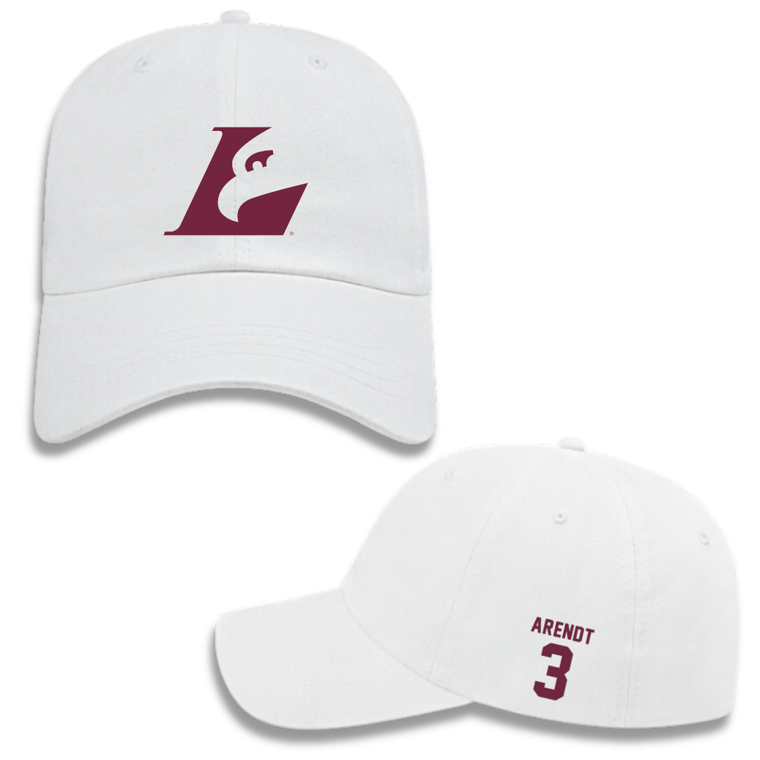 University of Wisconsin-La Crosse Football White Hat - #3 Keaton Arendt