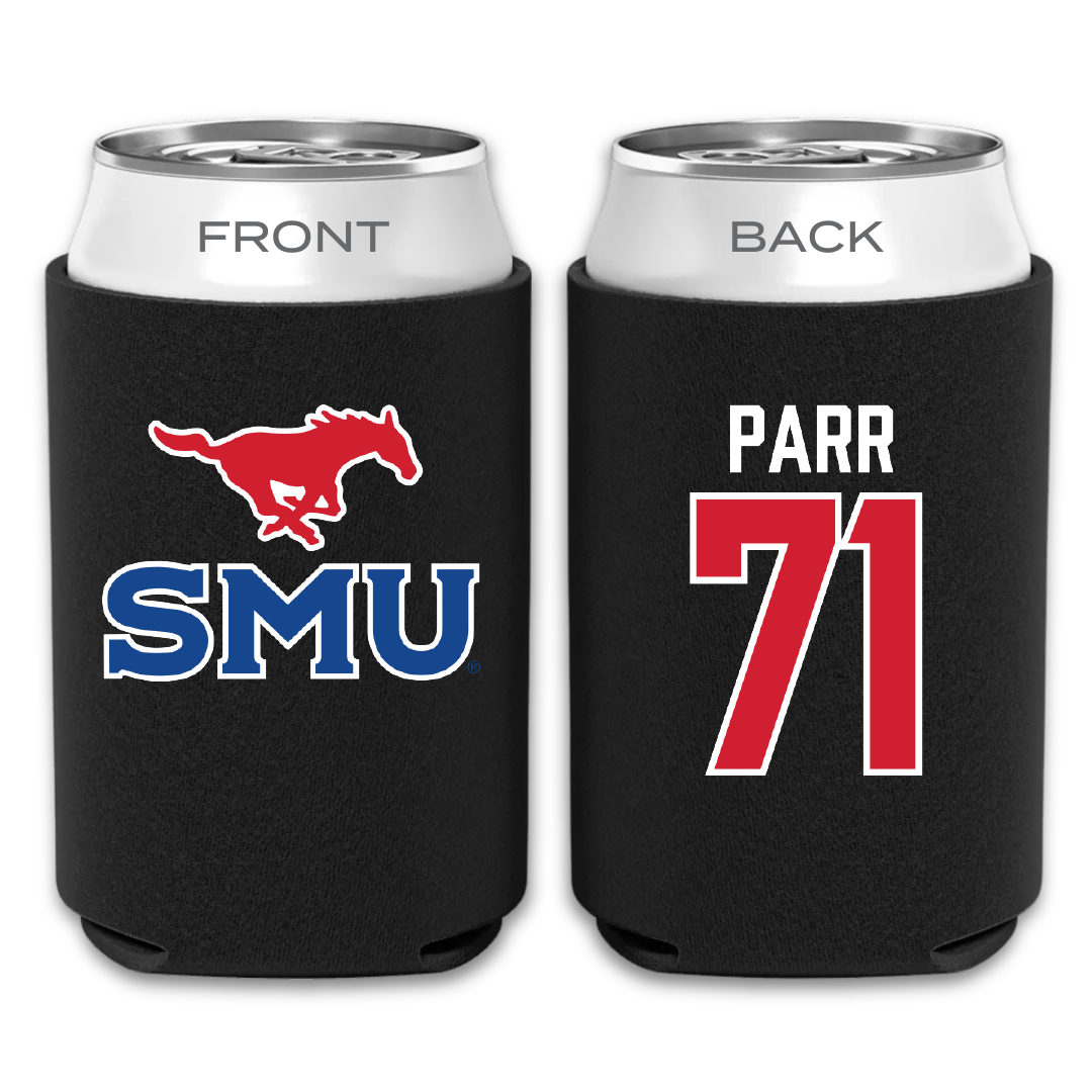 Southern Methodist University Football Black Can Cooler - #71 Logan Parr