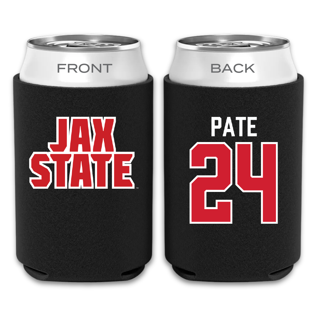 Jacksonville State University Softball Black Can Cooler - #24 Ella Pate