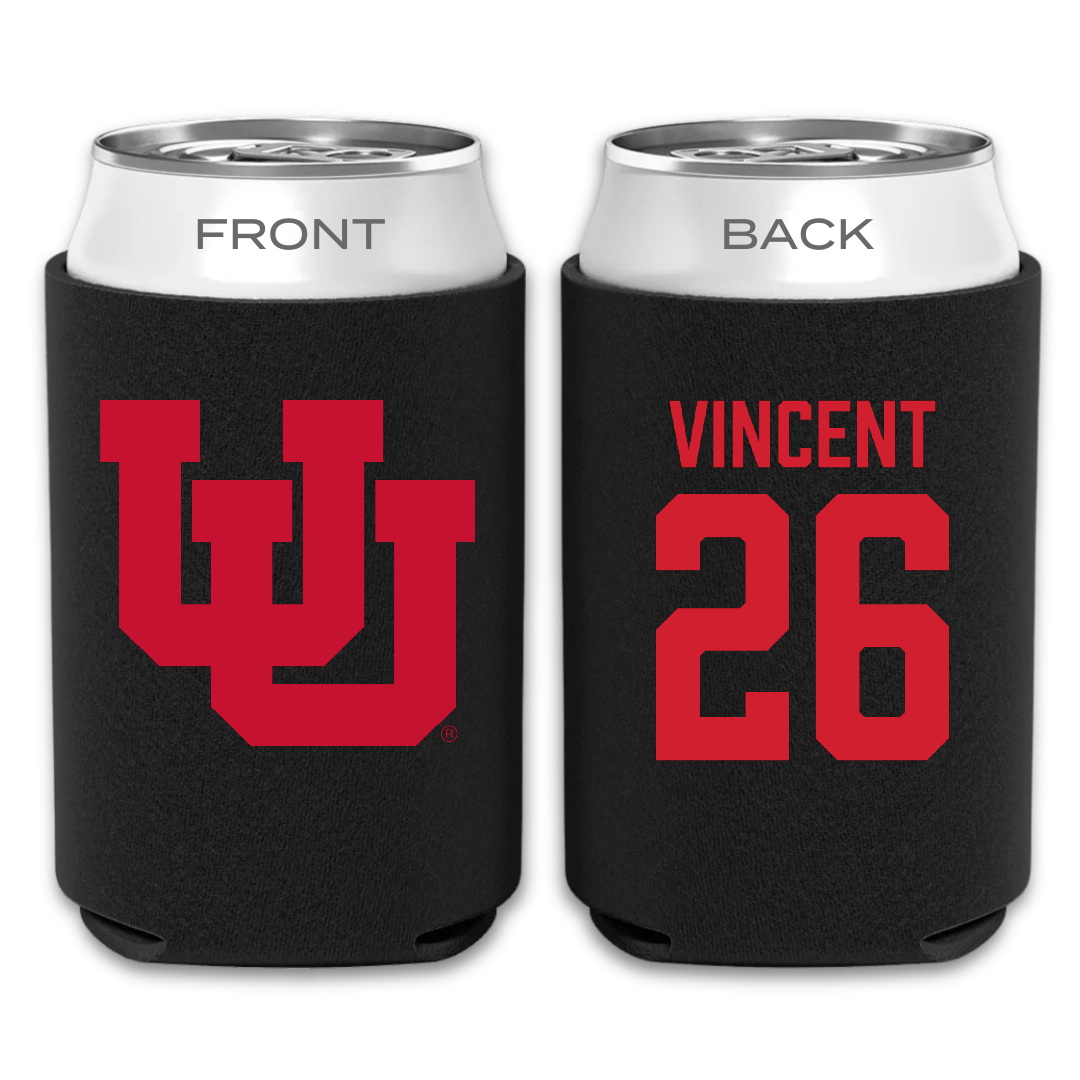 University of Utah Football Black Can Cooler - #26 Charlie Vincent