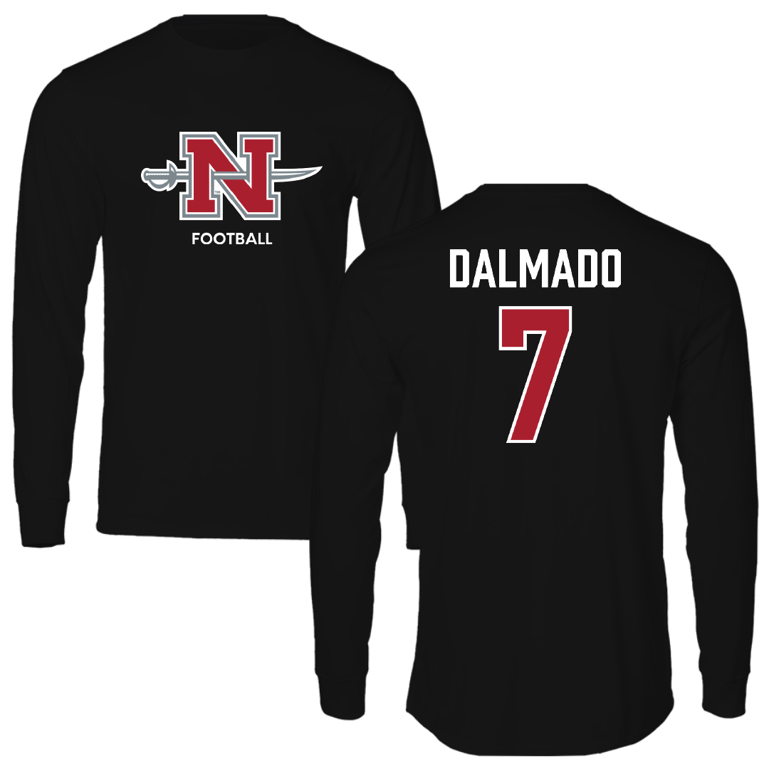 Nicholls State University Football Black Mascot Performance Long Sleeve - #7 Jake Dalmado