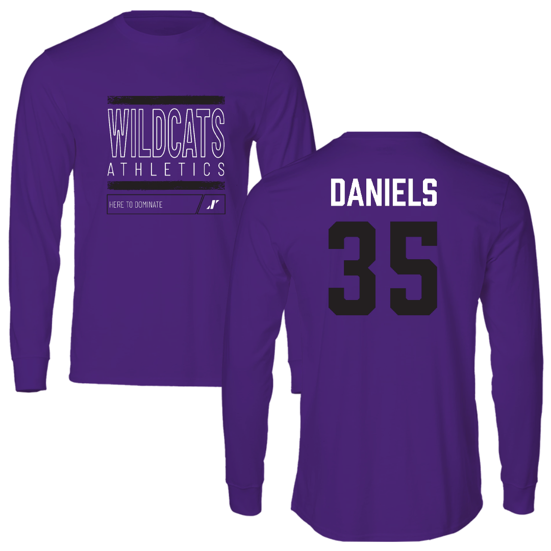 Weber State University Football Purple Dominate Performance Long Sleeve - #35 Rishi Daniels