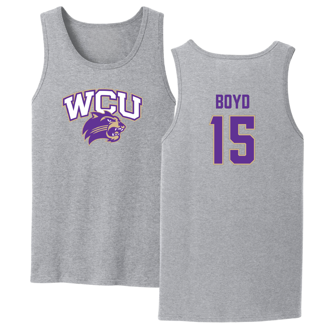 Western Carolina University Football Sport Gray Tank Top - #15 Jai Boyd