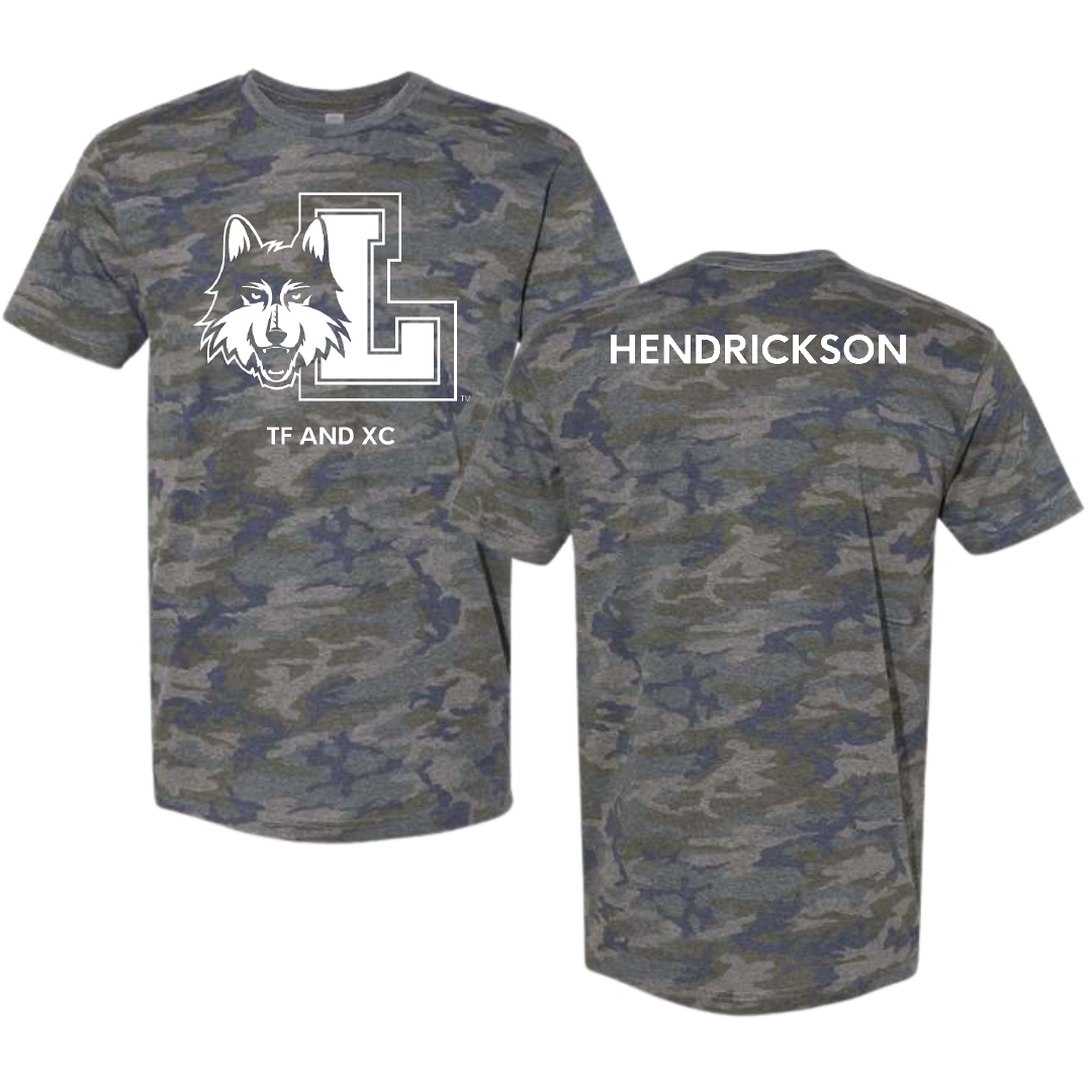Loyola University-Chicago TF and XC Vintage Camo Tee - Fran Hendrickson