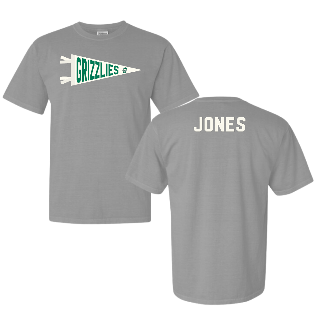 Adams State University Swimming & Diving Light Gray Pennant Comfort Colors Tee - Joshua Jones