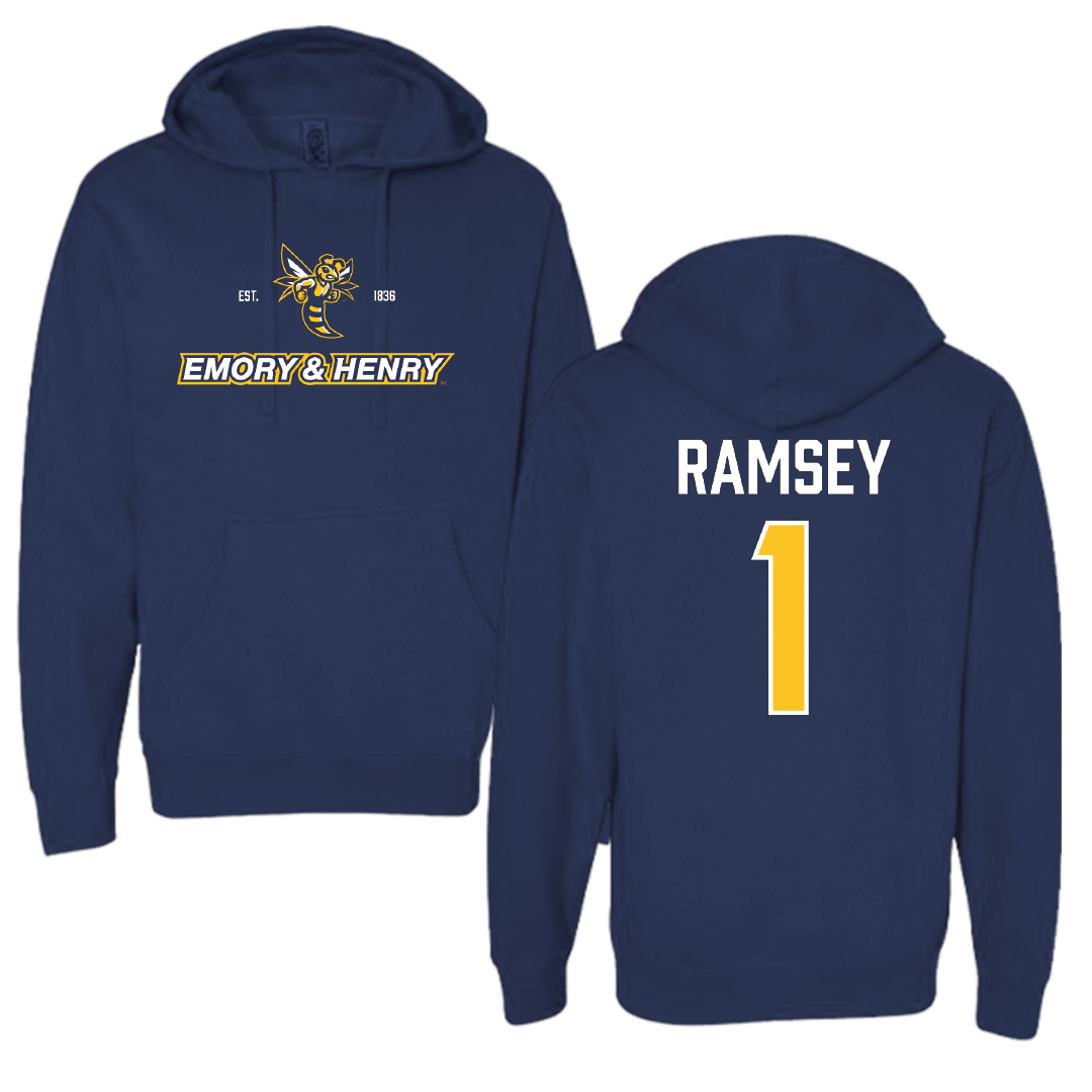 Emory & Henry College Basketball (W) Navy General Hoodie - #1 Lyndie Ramsey