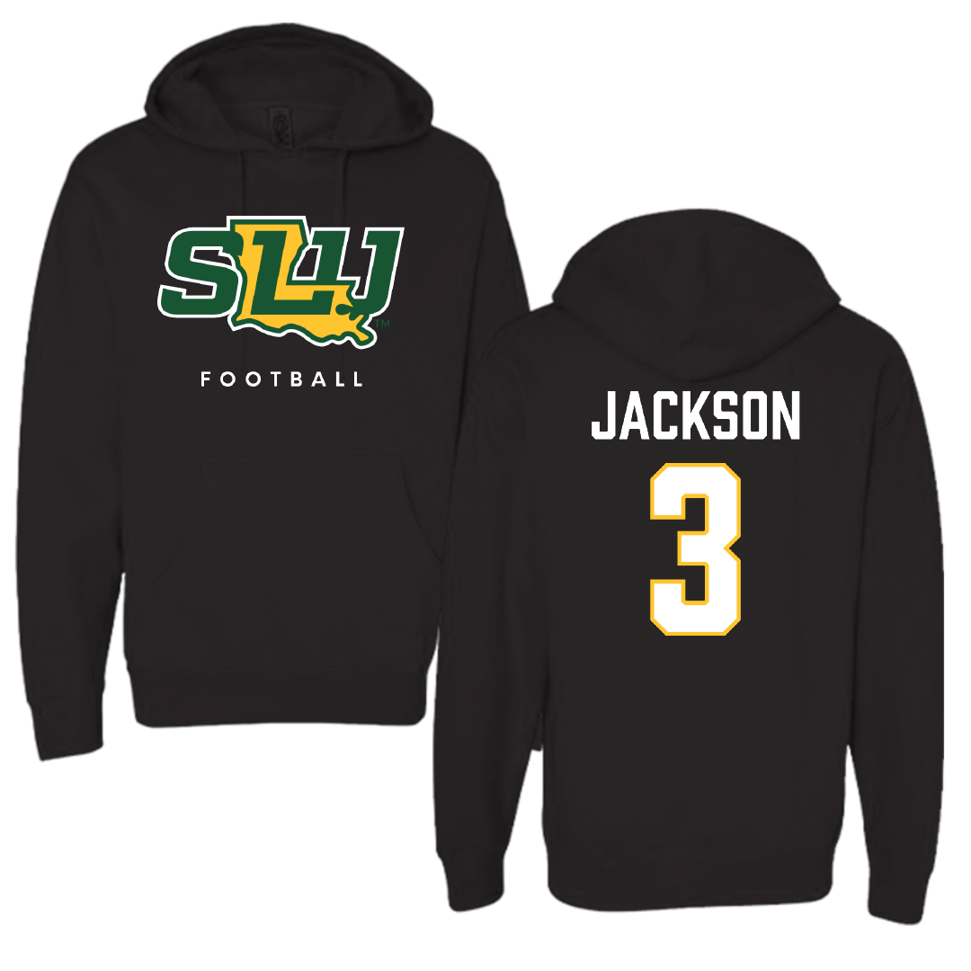Southeastern Louisiana University Football Black Hoodie - #3 Deantre Jackson