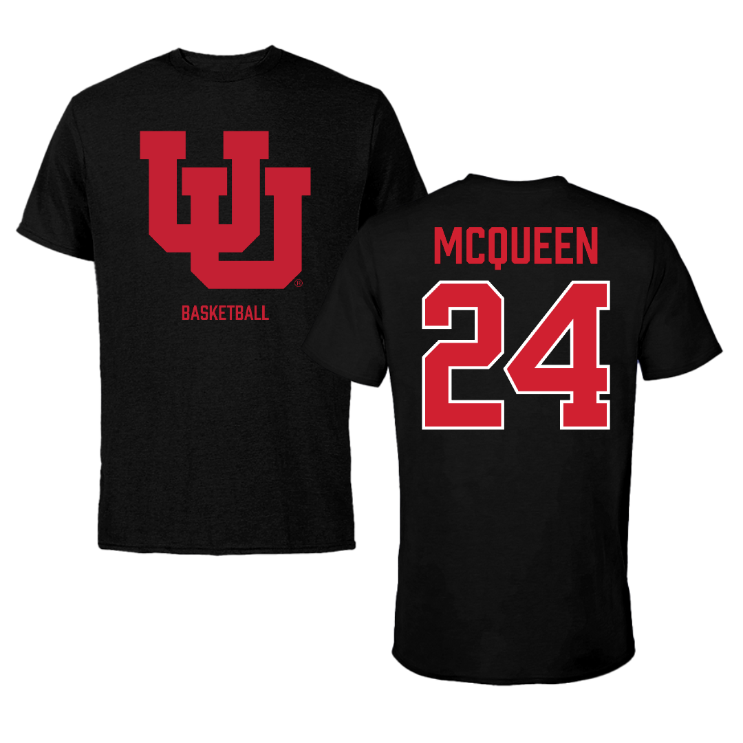 University of Utah Basketball (W) Black Tee - #24 Kennady McQueen