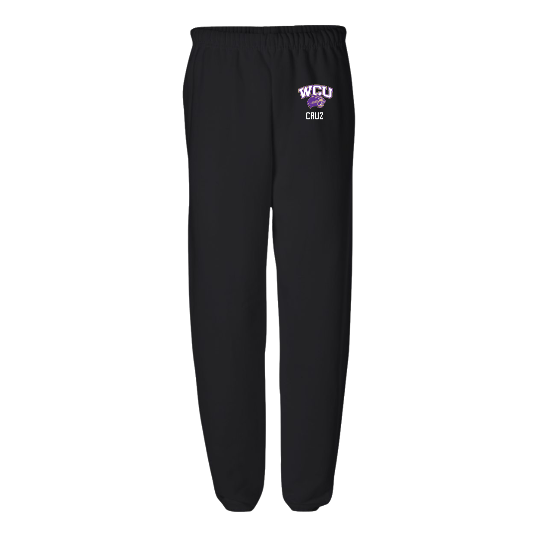 Western Carolina University Basketball (W) Black Sweatpants - #13 Zanoria Cruz