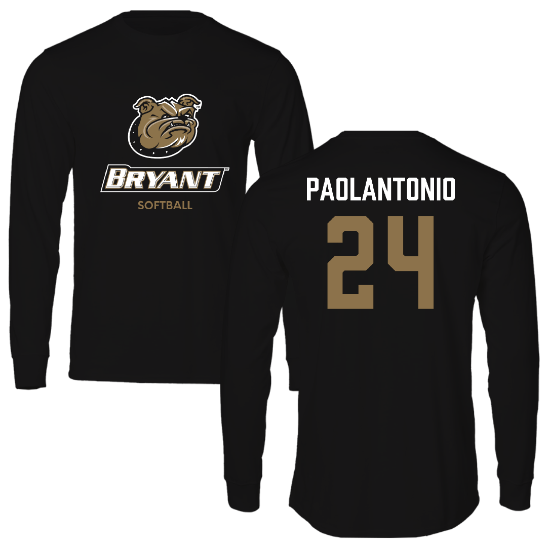 Bryant University Softball Black Long Sleeve - #24 Caroline Paolantonio