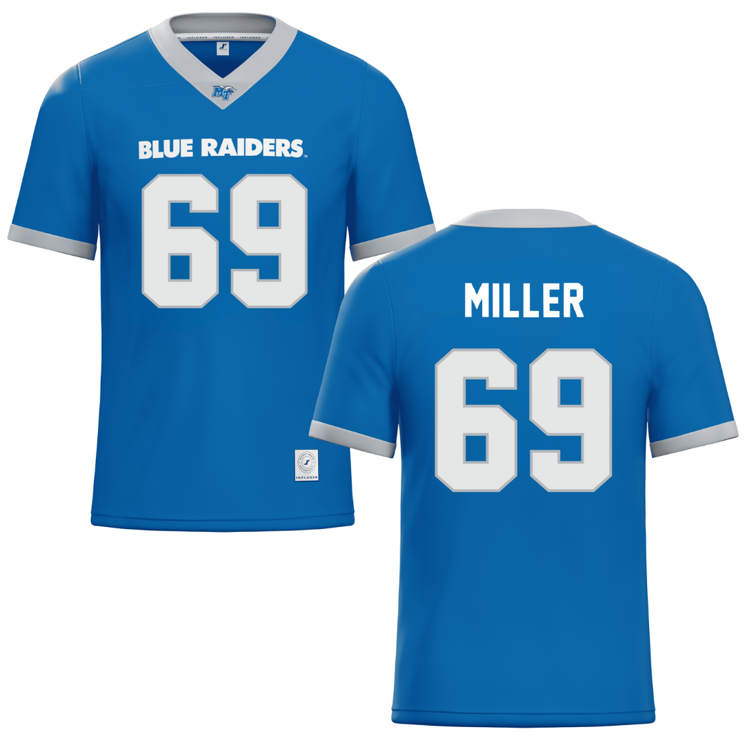 Middle Tennessee State University Blue Football Jersey - #69 Marcus Miller