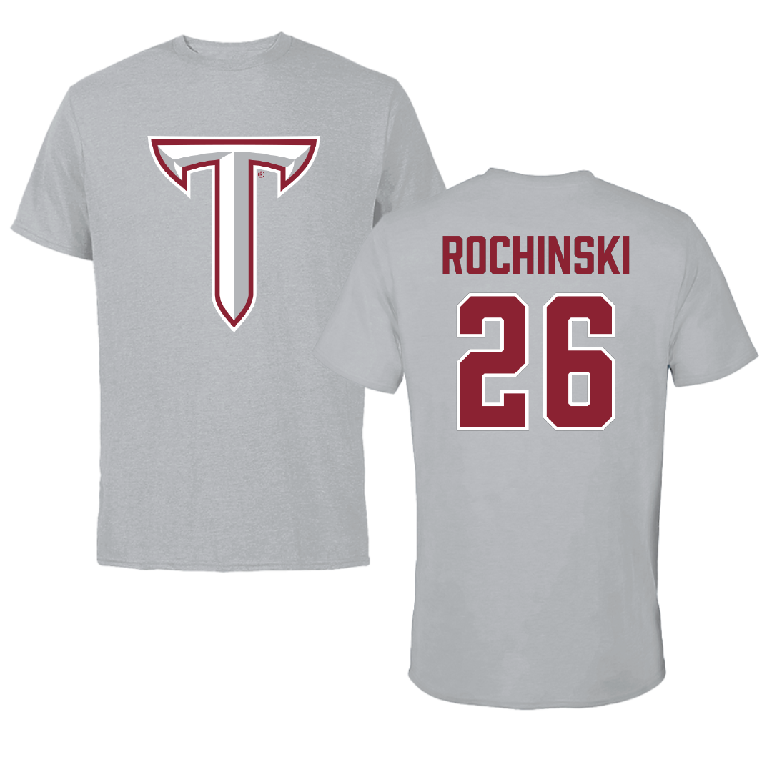 Troy University Softball Sport Gray Tee - #26 Kalee Rochinski