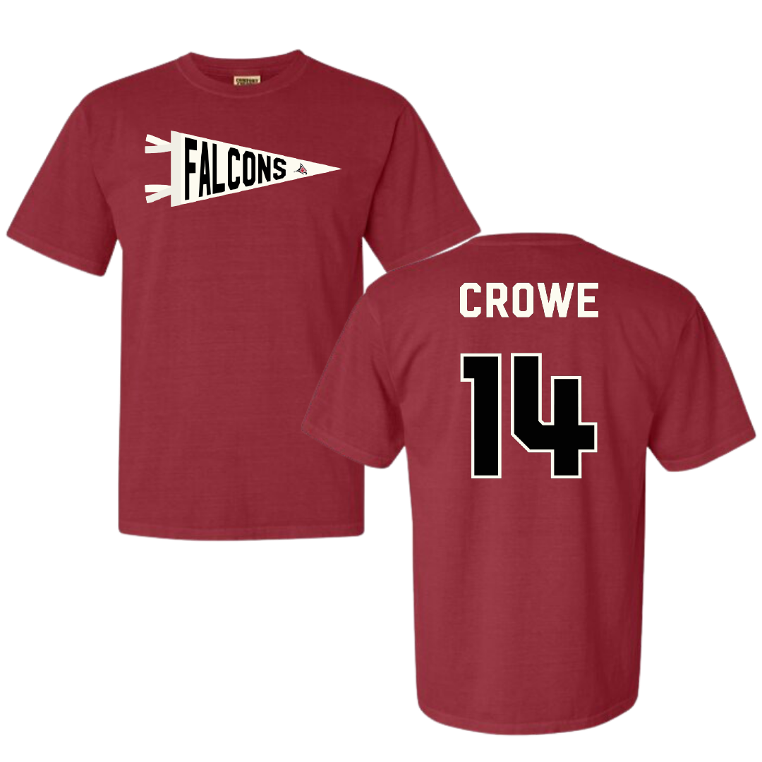 University of Wisconsin-River Falls Softball Crimson Pennant Comfort Colors Tee - #14 Emily Crowe