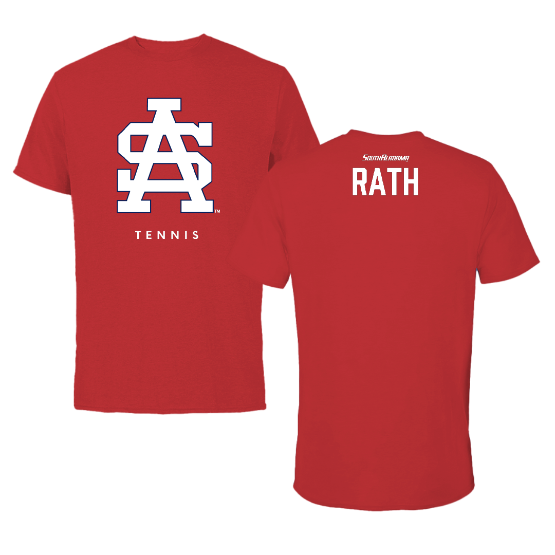 University of South Alabama Tennis Red Tee - Ava Rath