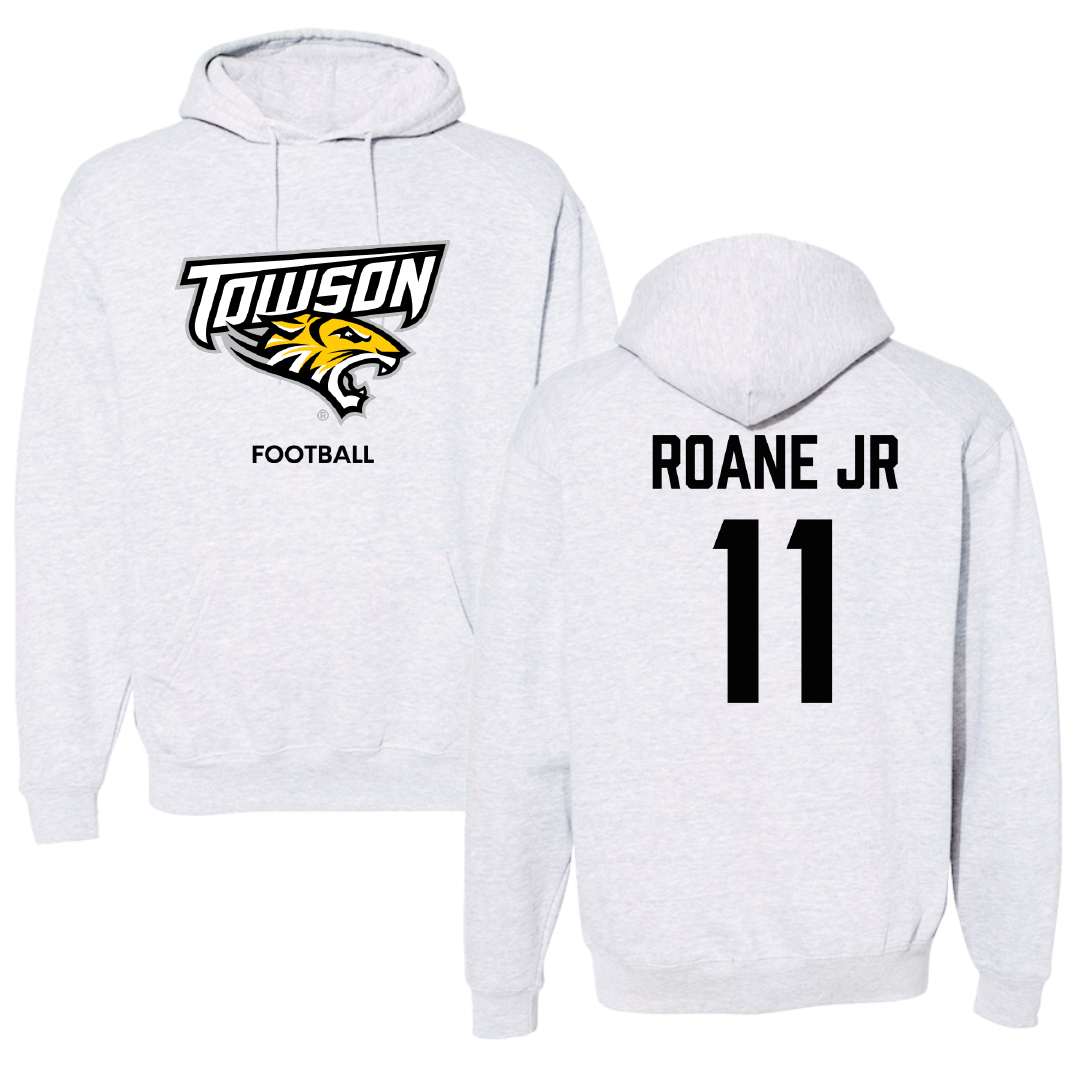 Towson University Football Light Gray Hoodie - #11 Rodney Roane Jr