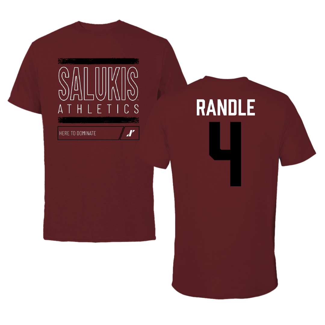 Southern Illinois University at Carbondale Basketball Maroon Dominate Performance Tee - #4 Laniah Randle