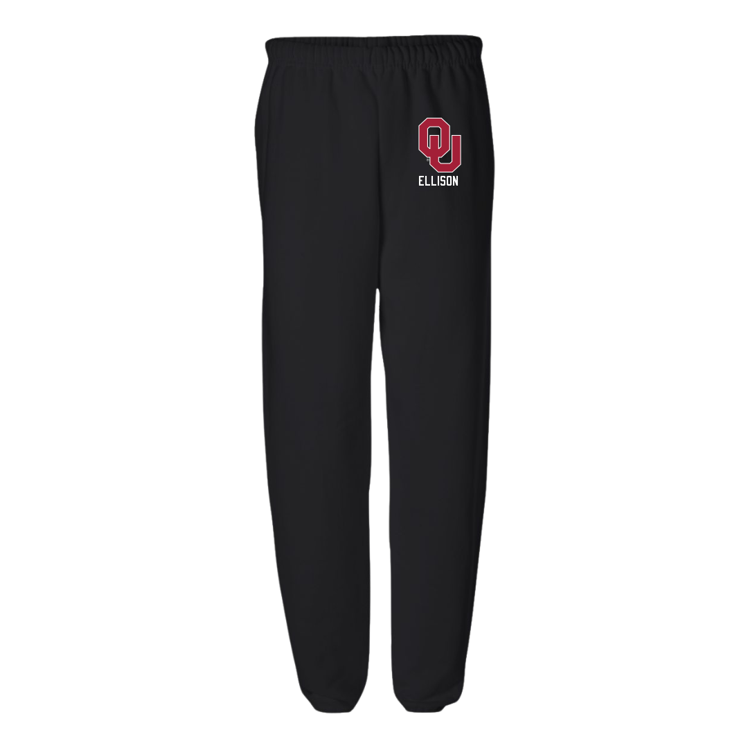 University of Oklahoma Volleyball (W) Black Sweatpants - #17 Daleigh Ellison