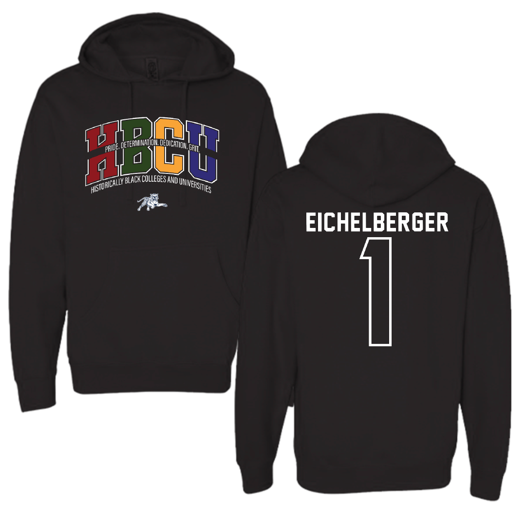 Jackson State University Baseball Black HBCU Hoodie - #1 Joseph Eichelberger