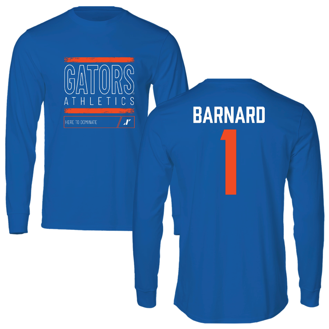 University of Florida Softball Blue Dominate Long Sleeve - #1 Brooke Barnard
