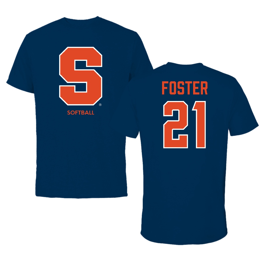 Syracuse University Softball Navy Primary Performance Tee - #21 Makenzie Foster