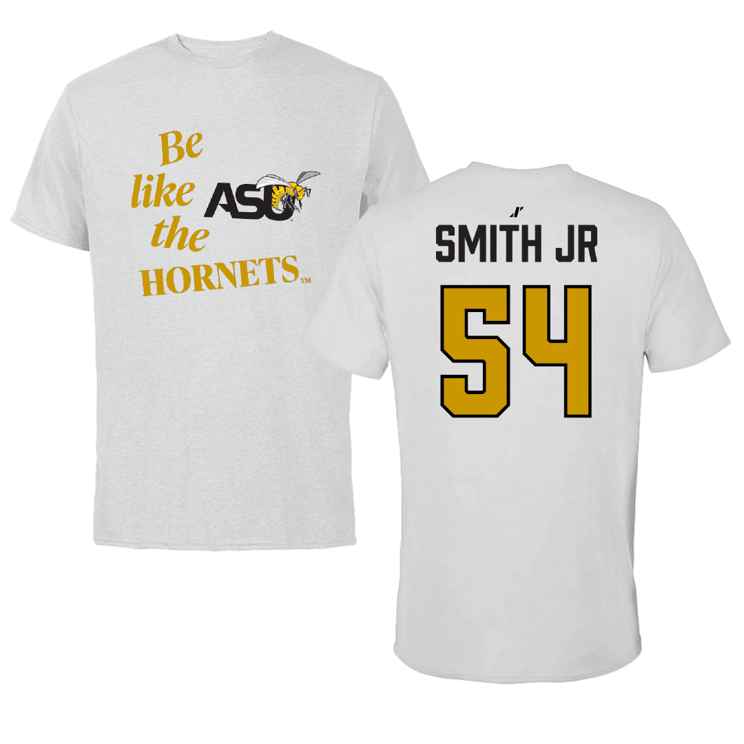 Alabama State University Football Light Gray Be Like Us Tee - #54 Patrick Smith Jr