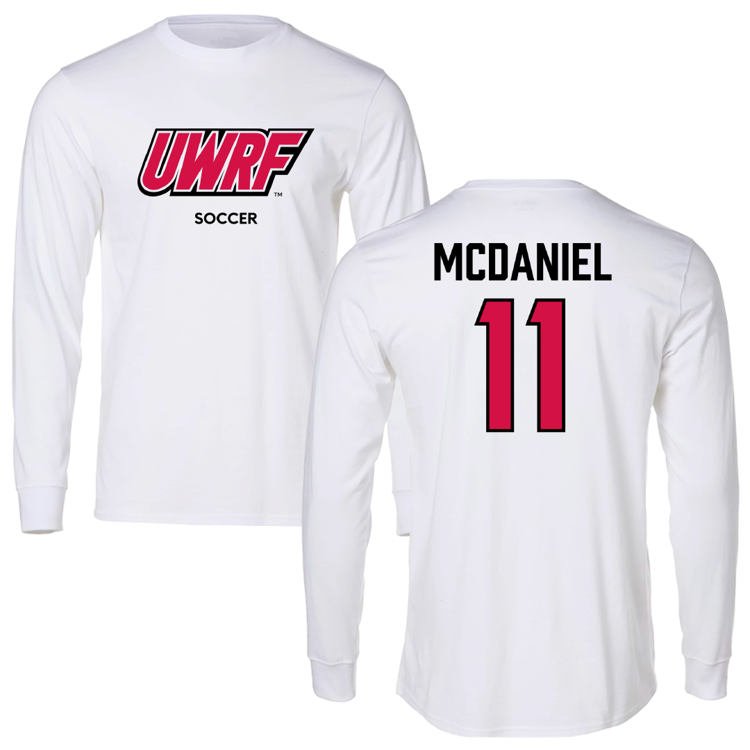 University of Wisconsin-River Falls Soccer (W) White Long Sleeve - #11 Brooke McDaniel