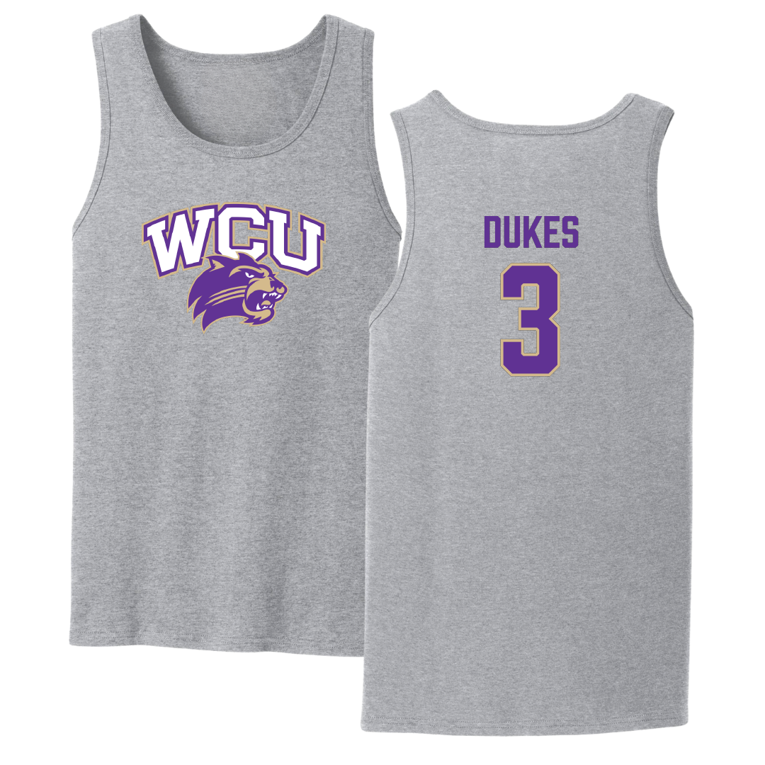 Western Carolina University Football Sport Gray Tank Top - #3 Samaurie Dukes