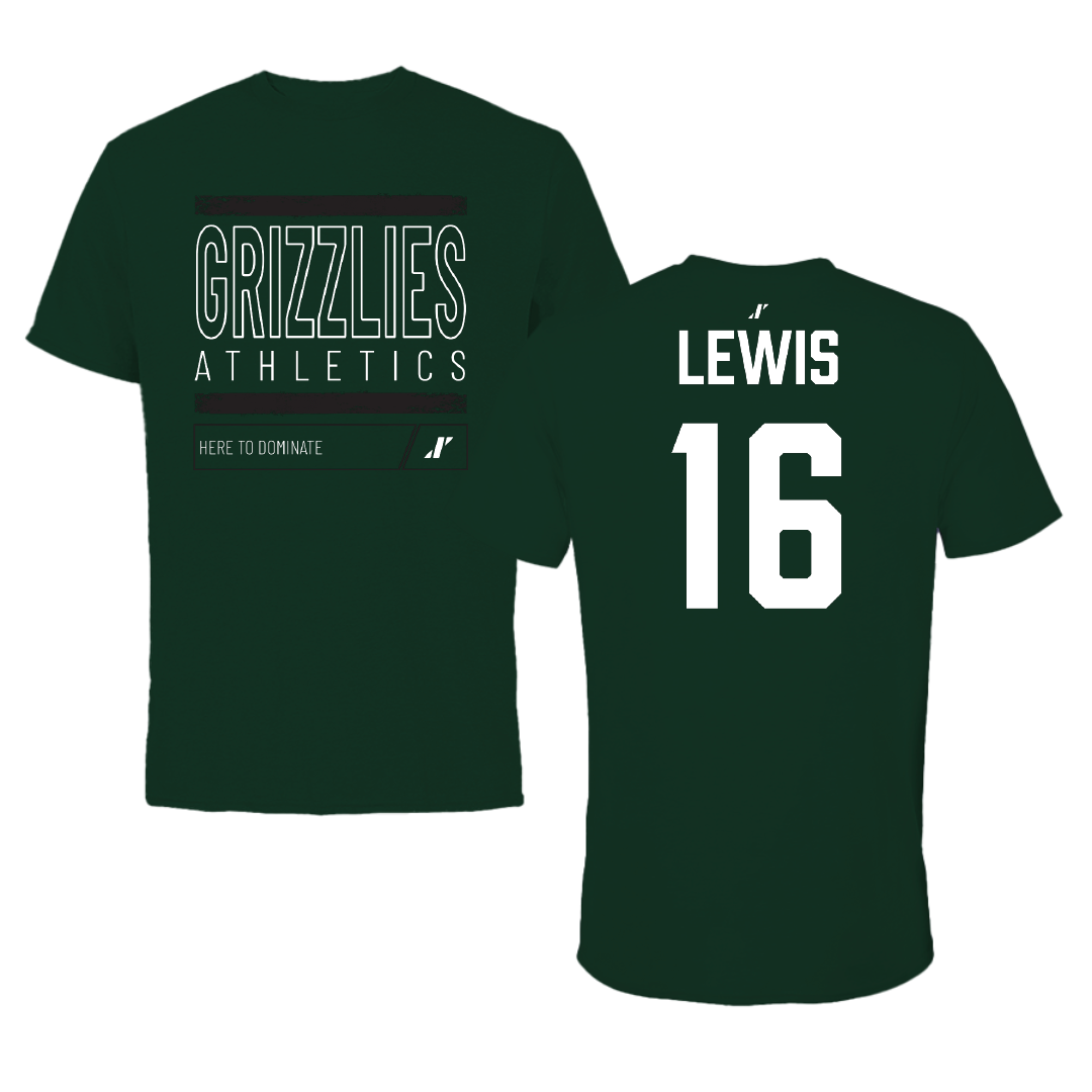 Adams State University Football Forest Green Dominate Performance Tee - #16 Jett Lewis