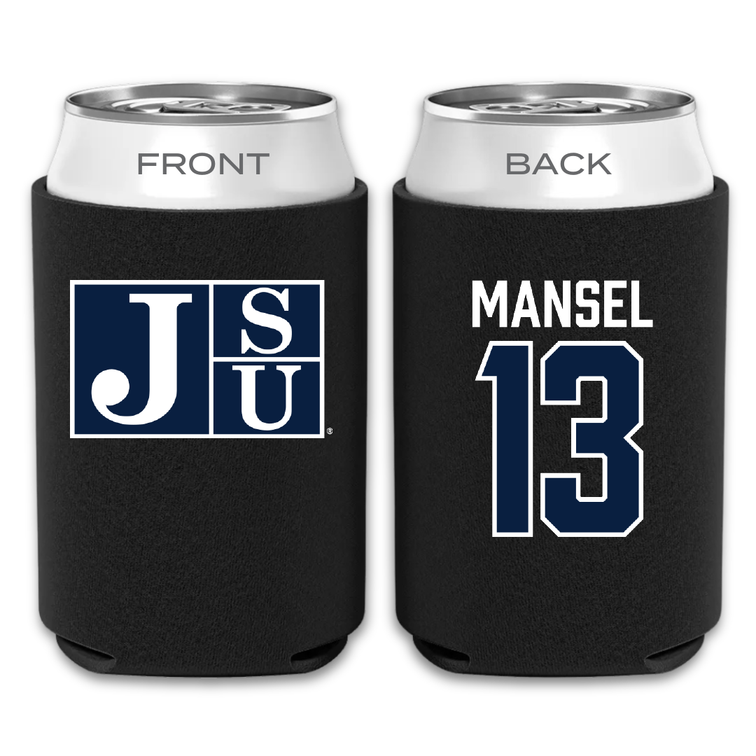 Jackson State University Basketball Black Can Cooler - #13 Romelle Mansel