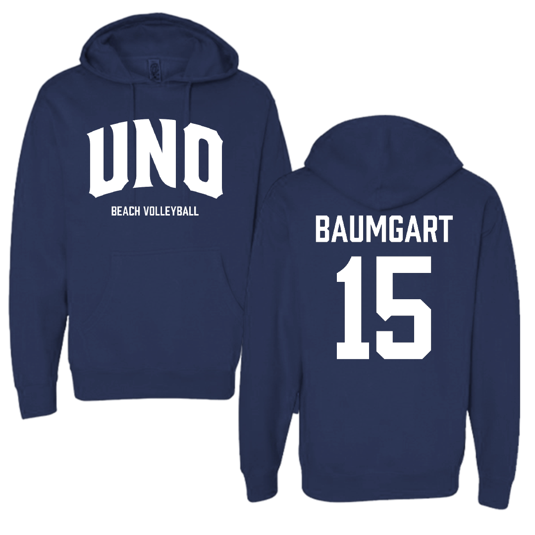 University of New Orleans Beach Volleyball Navy Hoodie - #15 Serena Baumgart