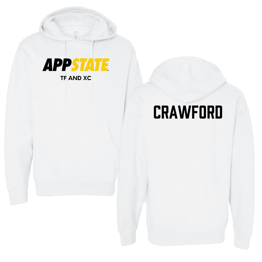 Appalachian State University TF and XC White Hoodie - Deuce Crawford