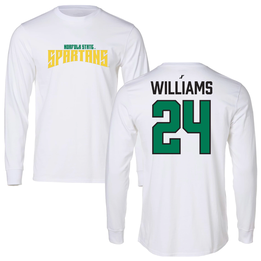 Norfolk State University Basketball White Classic Long Sleeve - #24 Da'naijah Williams