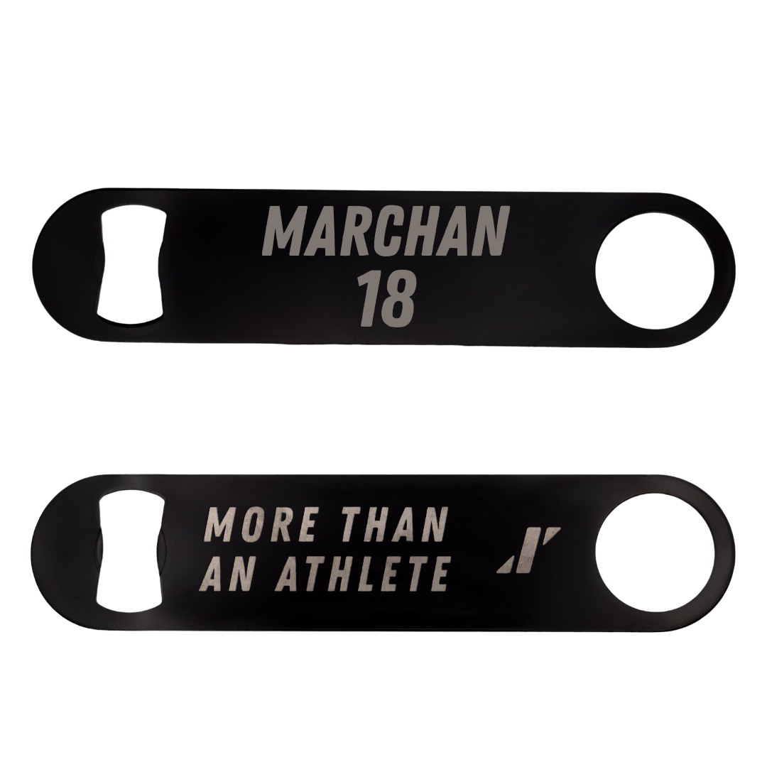 Northeastern State University Soccer Black Bottle Opener - #18 Edson Marchan