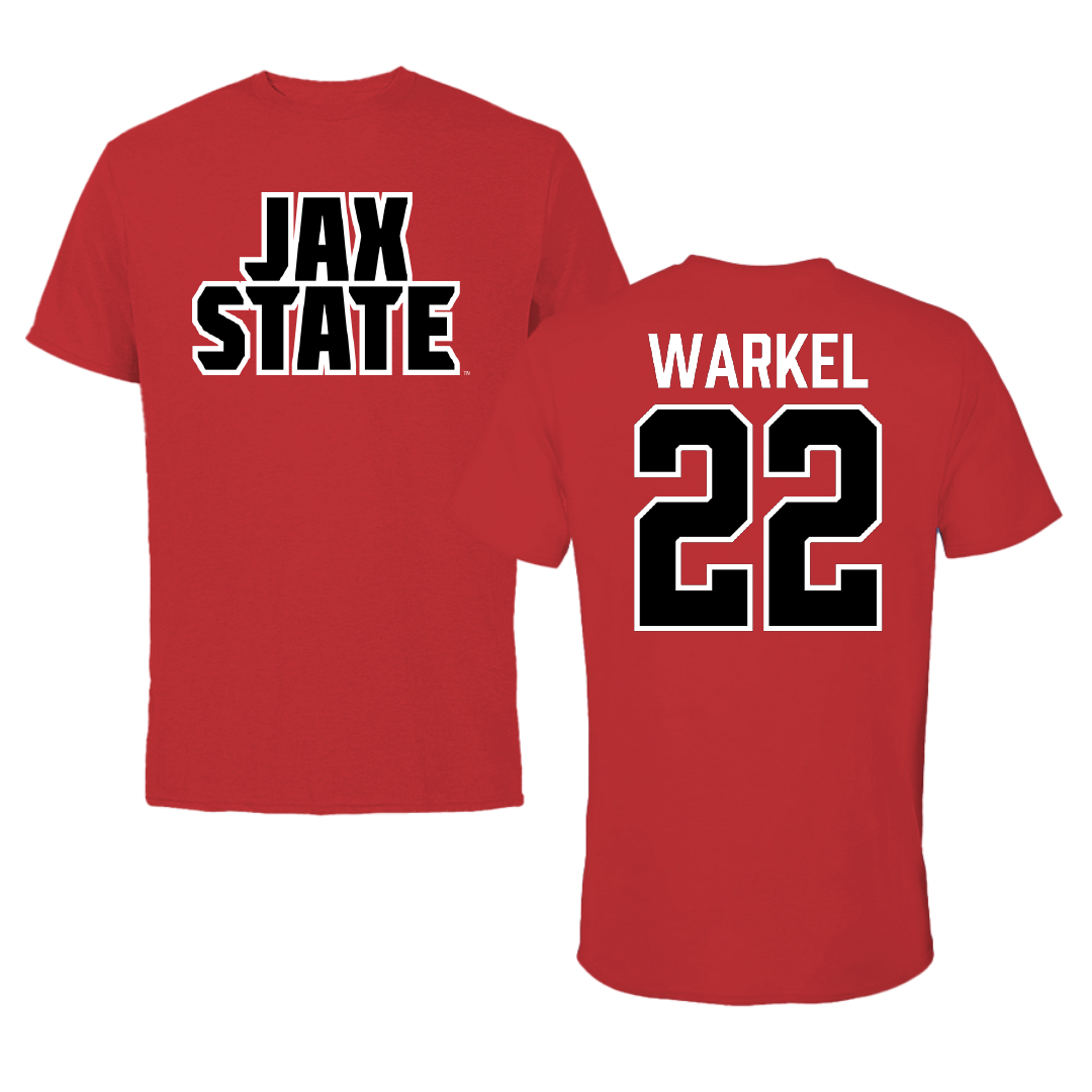 Jacksonville State University Bowling Red Performance Tee - #22 Anna Warkel