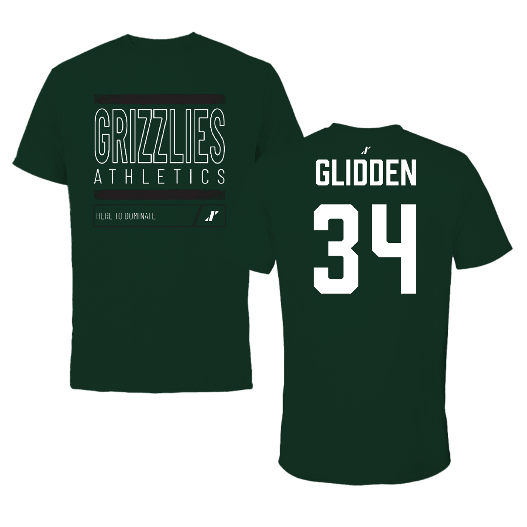 Adams State University Lacrosse (M) Forest Green Dominate Tee - #34 Austin Glidden