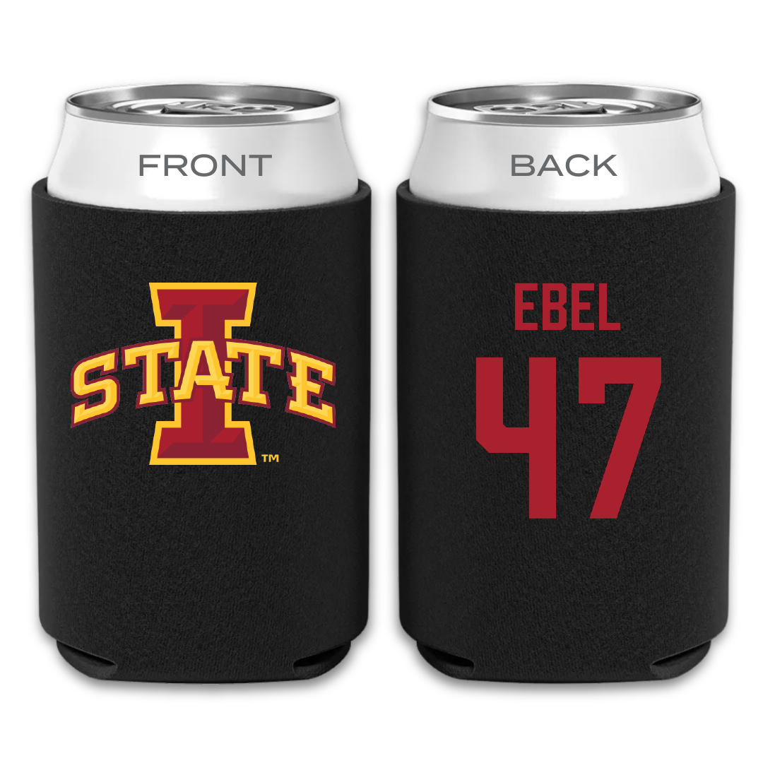 Iowa State University Football Black Can Cooler - #47 Kooper Ebel