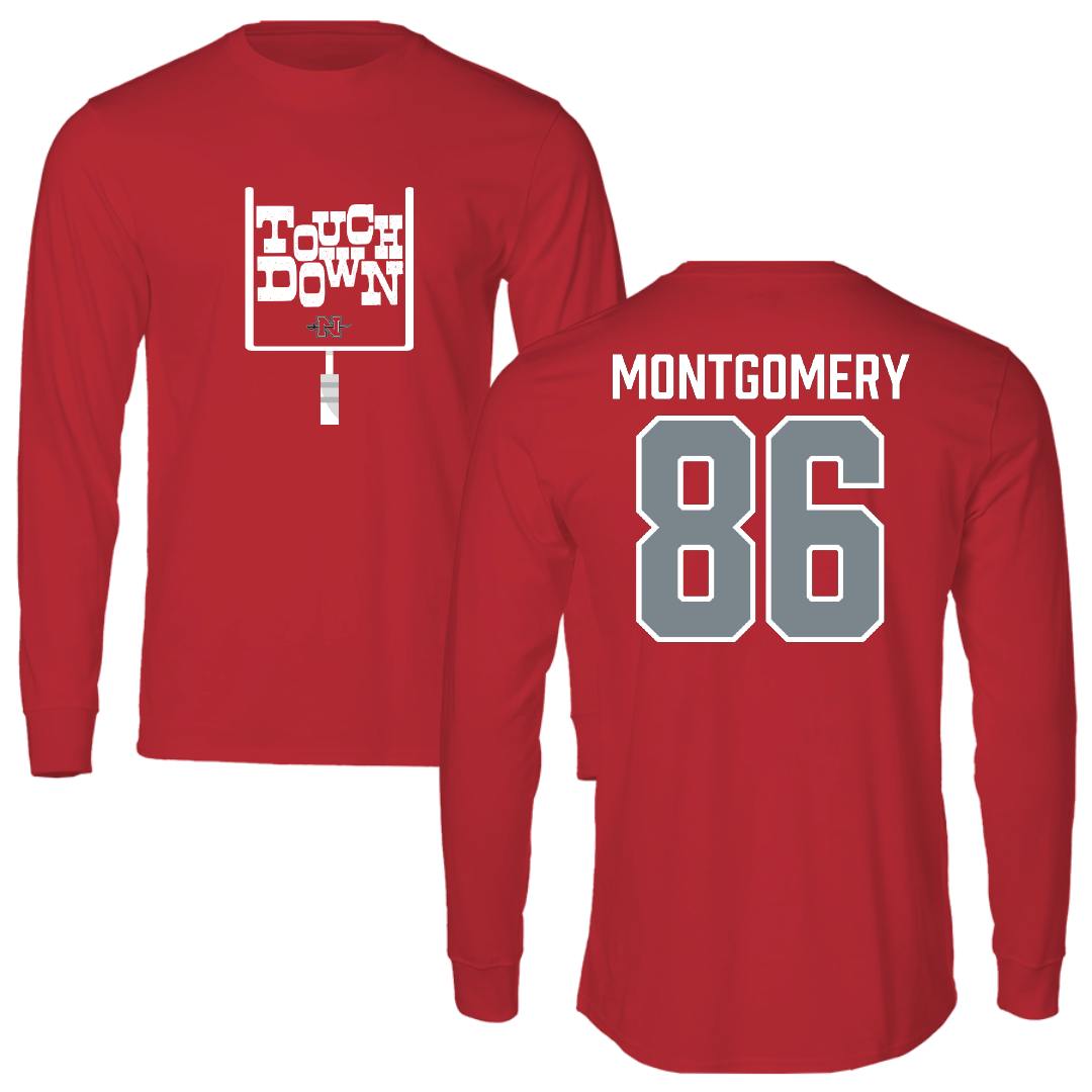 Nicholls State University Football Red Touchdown Performance Long Sleeve - #86 Ty Montgomery