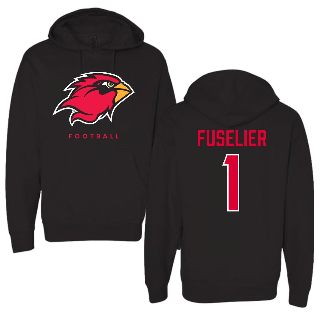 Lamar University Football Black Hoodie - #1 Kyndon Fuselier