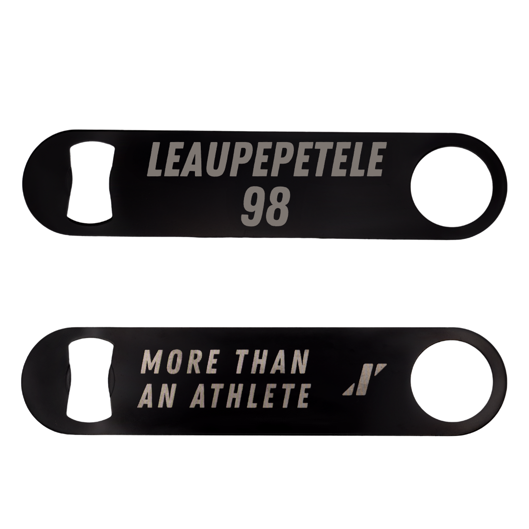 Eastern Washington University Football Black Bottle Opener - #98 Jirah Leaupepetele